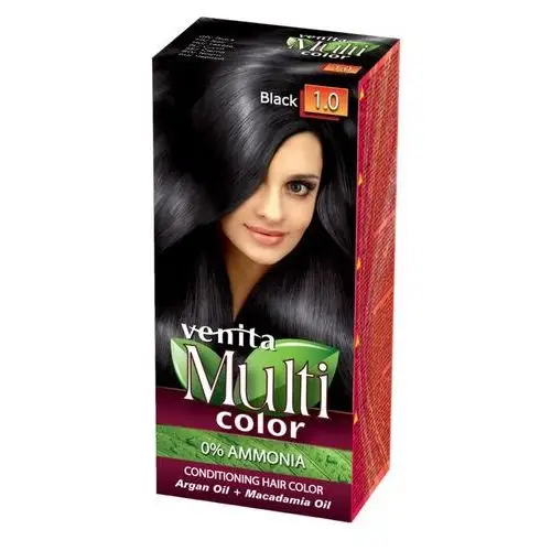 Farba do włosów 1.0 Czerń Venita, kolor czerń