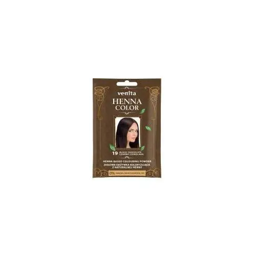 Venita henna color ziołowa odżywka koloryzująca z naturalnej henny 19 czarna czekolada 30 g