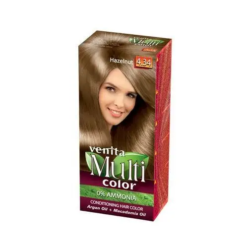 Multi color, farba do włosów, 4.34 orzech laskowy Venita