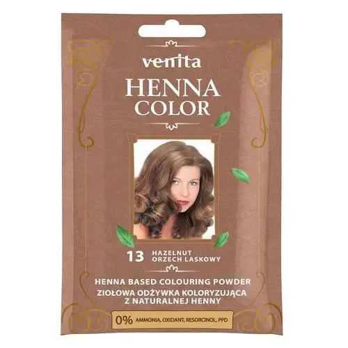 Odżywka koloryzująca z naturalnej henny 13 orzech laskowy Venita