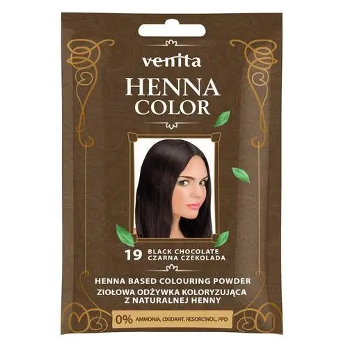 Odżywka koloryzująca z naturalnej henny 19 Czarna Czekolada Venita