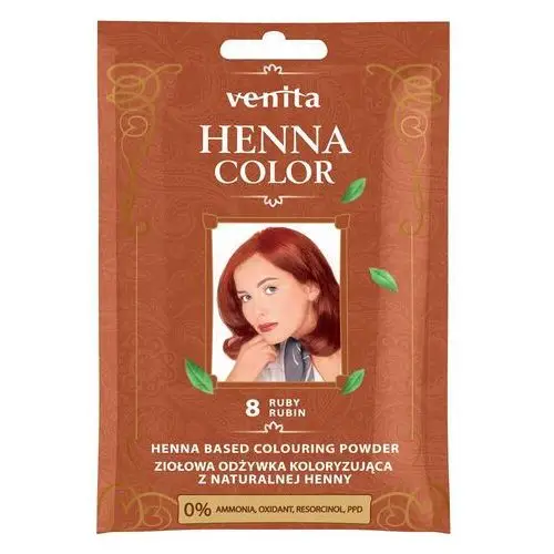 Odżywka koloryzująca z naturalnej henny 8 Rubin Venita,83