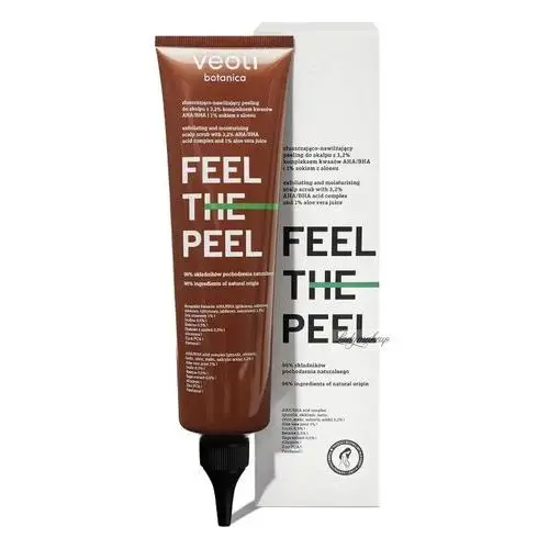 Veoli botanica - feel the peel - złuszczajaco-nawilżający peeling do skóry głowy z 3,2% kompleksem kwasów aha/bha i 1% sokiem z aloesu - 150 ml