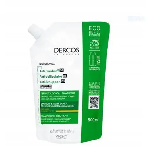 Vichy Dercos Refill 500 ml Szampon Przeciwłupieżowy Zapas