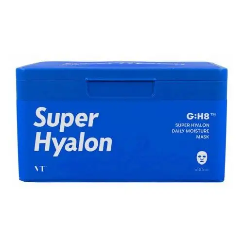 Super hyalon daily moisture mask, 30 szt. - zestaw nawilżających masek w płachcie Vt cosmetics