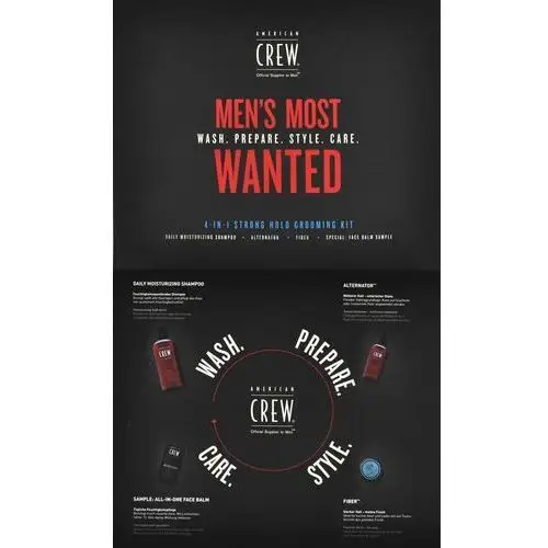 Walentynki American crew men's most wanted strong hold zestaw kosmetyków dla mężczyzn