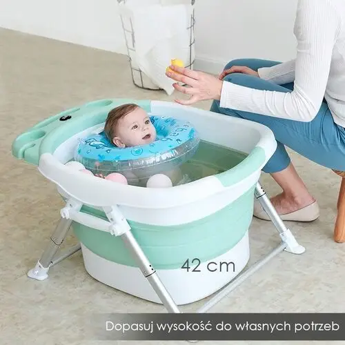 Wanienka składana do kąpieli dla dzieci z poduszką