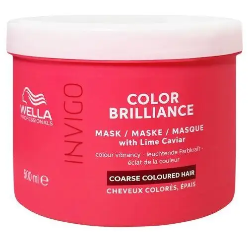 Wella invigo color brilliance mask - maska do włosów grubych, 500ml