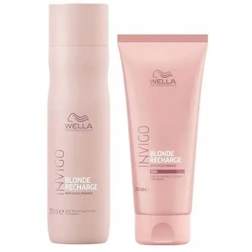 Wella Invigo Recharge Szampon 250 Odżywka Cool Blonde 200 ml