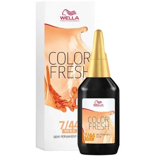 Wella professionals color fresh 7/44 medium intensive red blonde (75 ml)