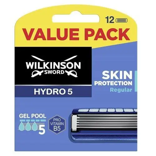 Wilkinson Sword Hydro 5 Skin Protection Regular Zapasowe ostrza do maszynki do golenia dla mężczyzn 12szt,1