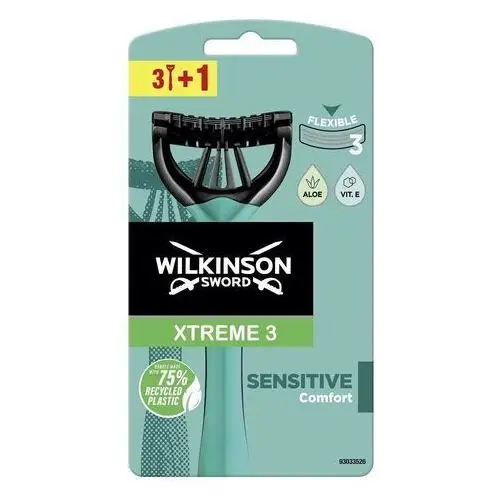 Wilkinson Xtreme3 sensitive comfort jednorazowe maszynki do golenia dla mężczyzn 4szt