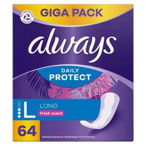 Wkładki higieniczne Always Daily Protect Long Fresh SCENT64 szt, X 3=192SZT