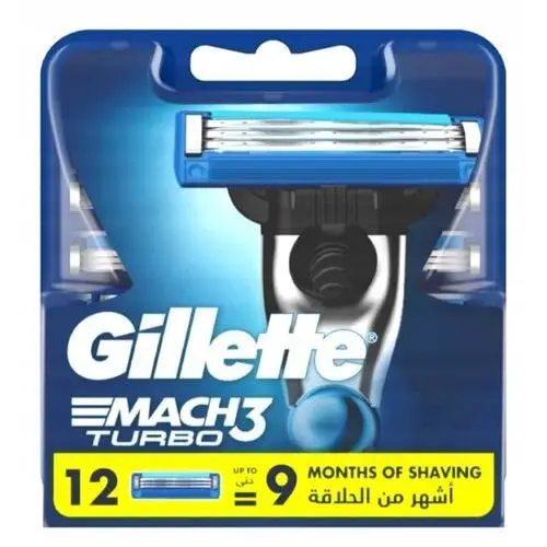 Wkłady Ostrza Wymienne Gillette Mach3 Turbo 12szt