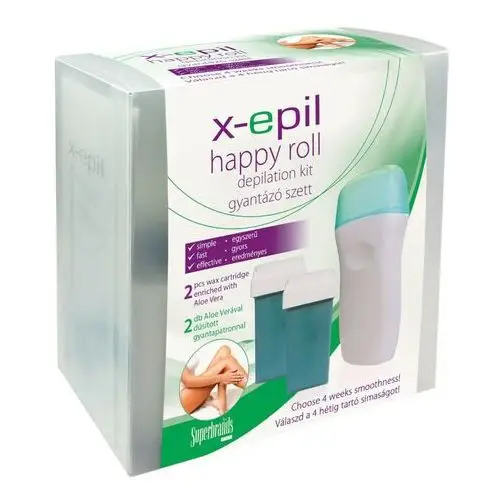 X-epil happy roll - zestaw do depilacji woskiem
