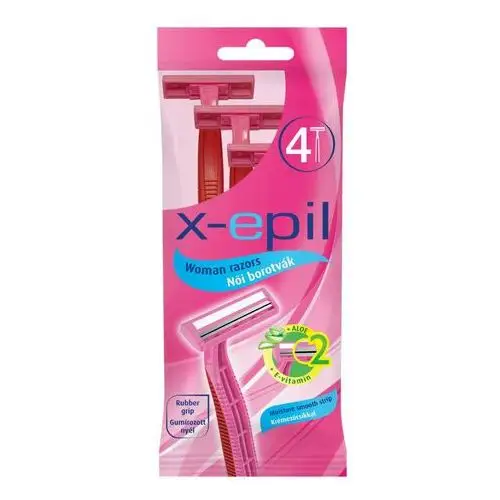 X-Epil - jednorazowa maszynka do golenia dla kobiet 2 ostrza (4szt.)