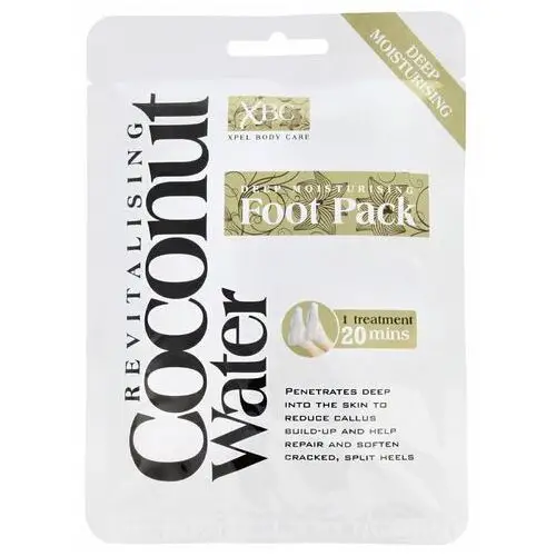 Xpel coconut water deep moisturising foot pack nawilżająca maska do stóp dla kobiet 1 szt.,2