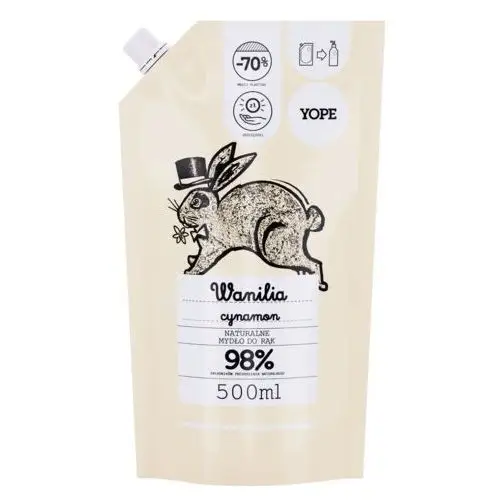 Yope sp. z o.o. Uzupełniacz mydło naturalne w płynie wanilia cynamon 500 ml - yope