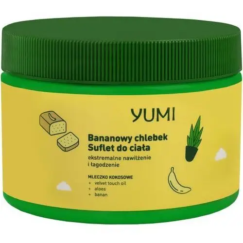 Yumi bananowy chlebek suflet do ciała – nawilżające i łagodzące masło do ciała, 300 ml