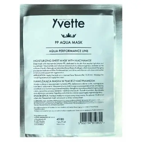 Yvette pp aqua mask nawilżająca maska w płacie z niacynamidem (45180)