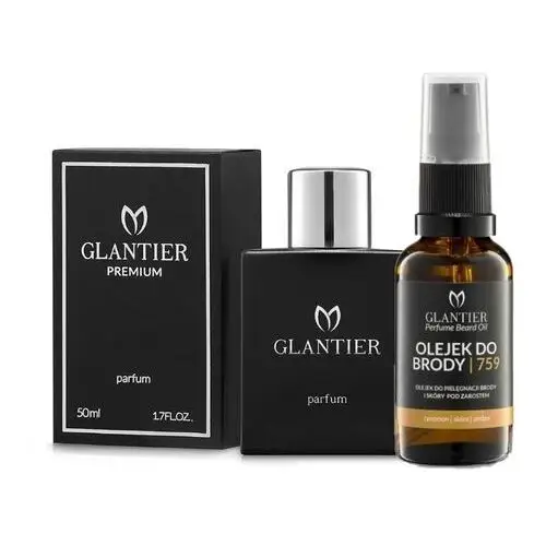 Zestaw Glantier Perfumy Premium 50ml 759 Olejek do brody 30ml 759