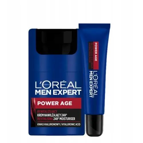 Zestaw Loreal Power Age: nawilżający krem do twarzy 24h, krem pod oczy