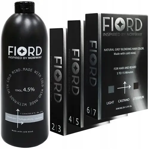 Zestaw odsiwiacz Fiord Dark 2-3+Medium 4-5+Light 6-7+utleniacz Fiord 4,5%