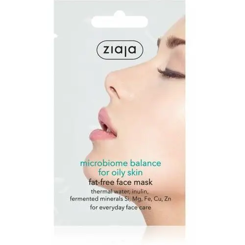 Ziaja Maseczki Mikrobiom Balans beztłuszczowa maska mikrobiom balans dla skóry tłustej 7 ml